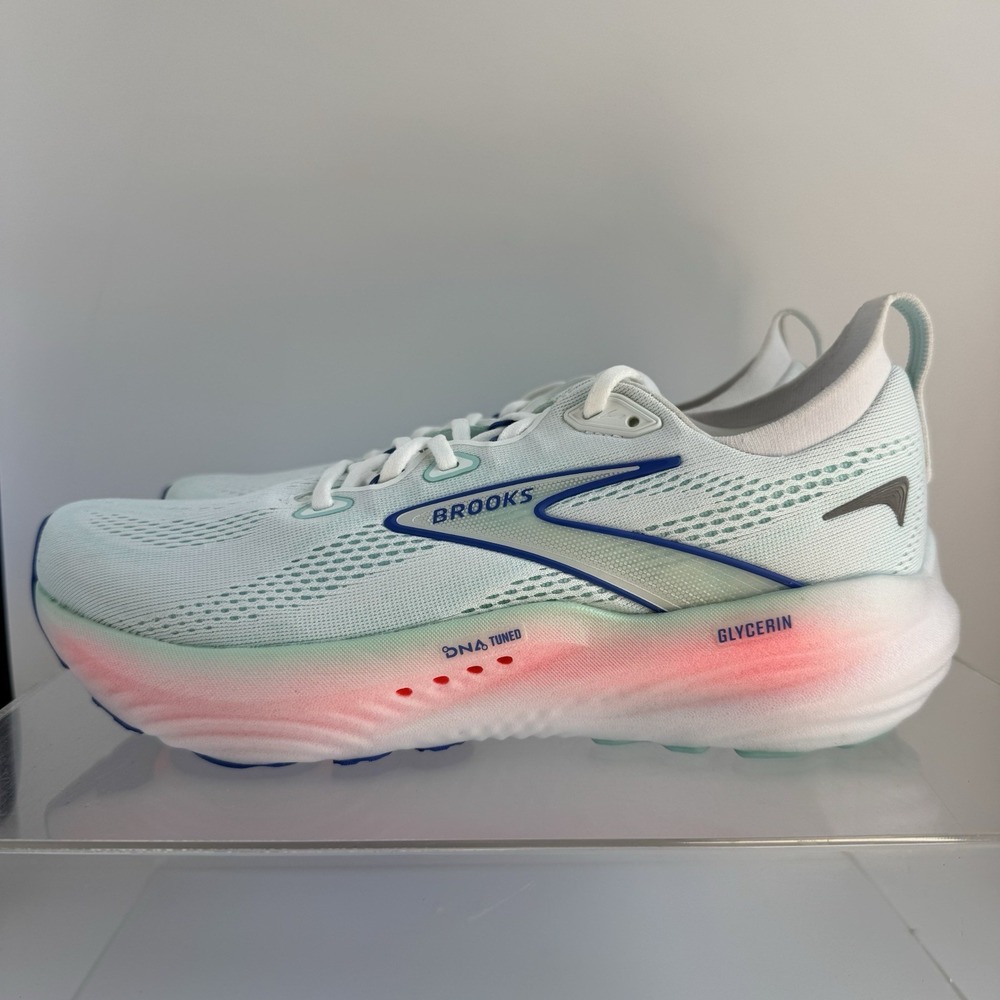 Brand New Brooks Glycerin 22 White Blue Running 1204341B110 Women's Size 6.5